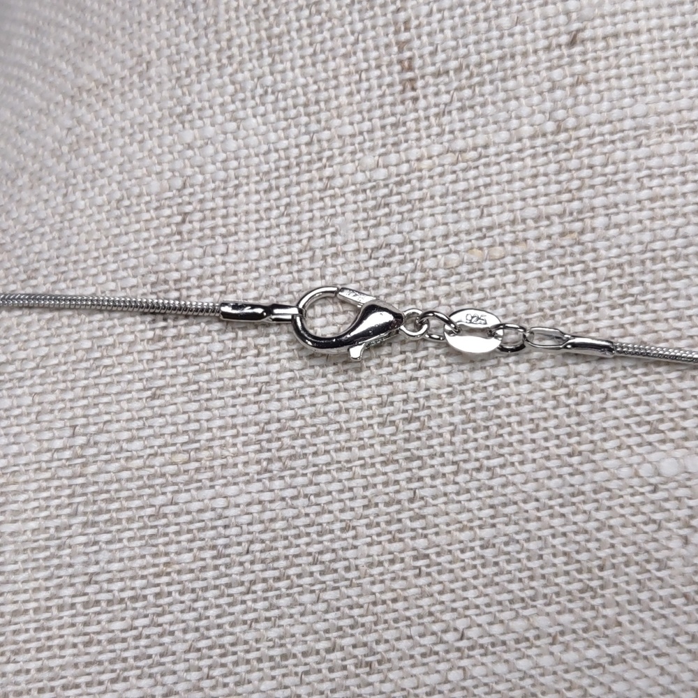 Black Onyx/Sterling Silver Cross Necklace - Picture 5 of 10